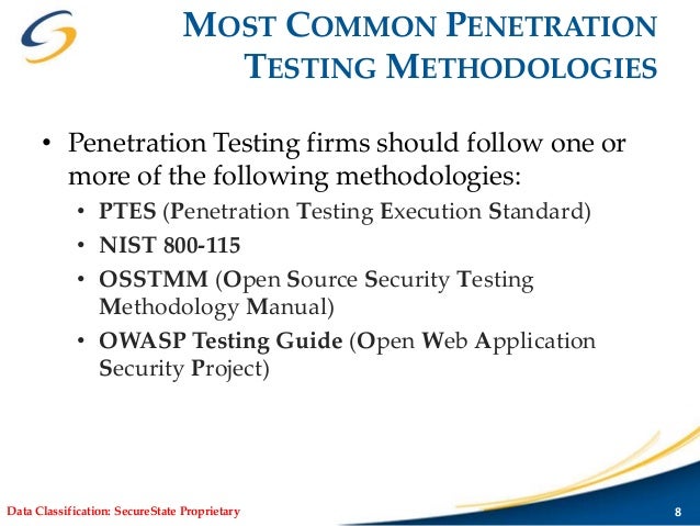 Pecan reccomend Penetration testing vendor