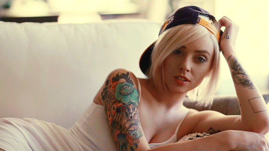 best of Gifs sex Naked girl tattooed