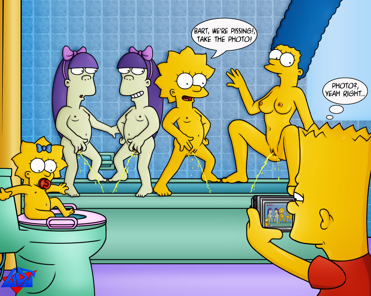 Bart with a nude women