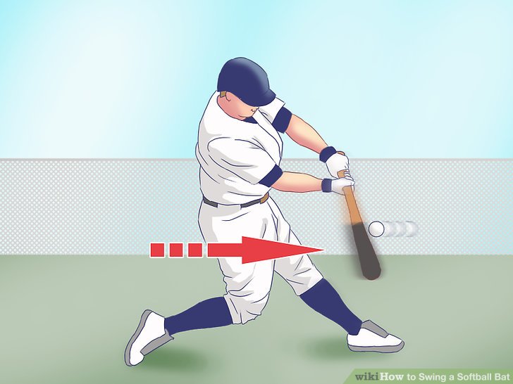 Baseball player swinging a bat