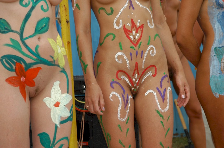Stormy W. reccomend Body paint girl nudism
