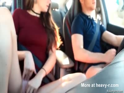 Fingering wife while driving