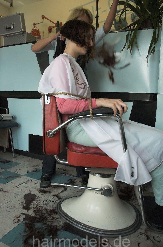 Hair stylist bdsm salon shave
