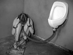 Toilet slave bondage