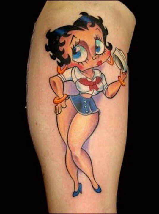 London reccomend Adult betty boop holding pistols tattoos