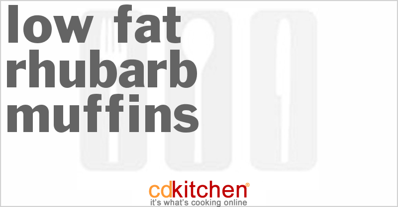 Low fat rhubarb muffins