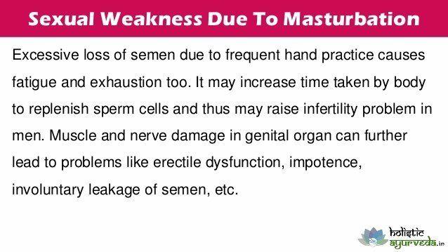 Can masturbation cause weekness