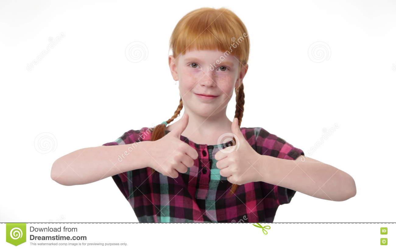 Redhead pigtail thumbs