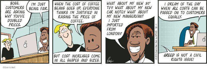 Coffee bean comic strip