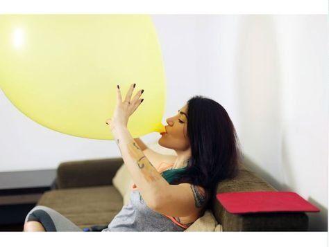 Carefree blow jobs inflatable balloon fetish