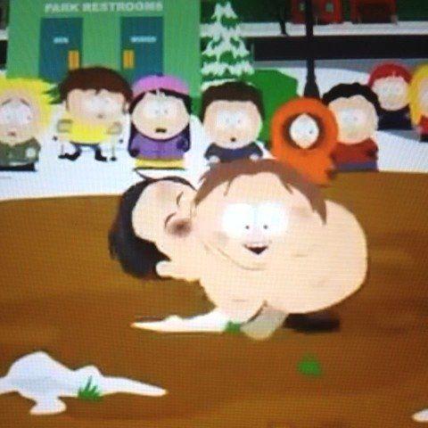 Cartman beats up a midget