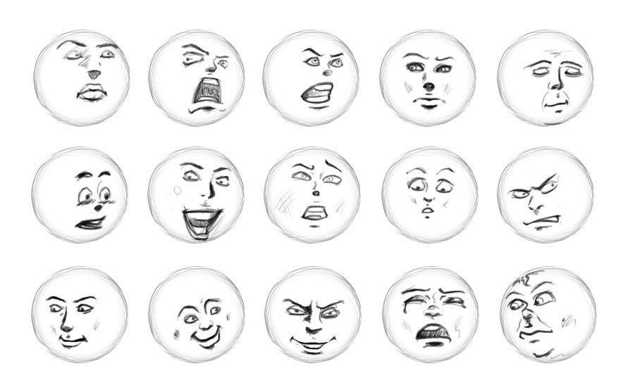 Art facial expressions