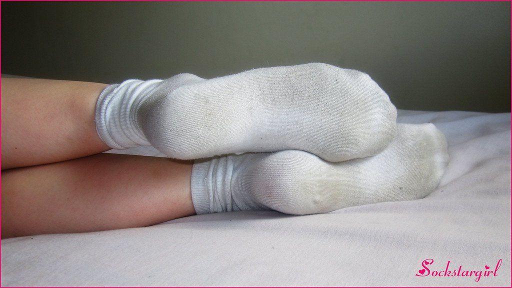Fetish for girl in white sock