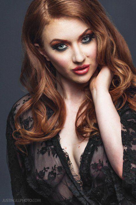 Glamour model redhead