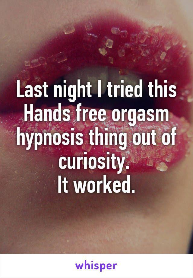 Orgasm with hypnosis