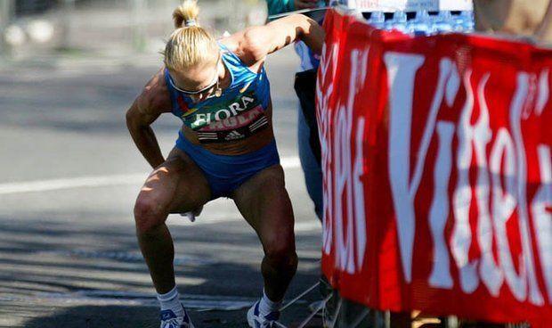 best of Radcliffe at Paula marathon peeing